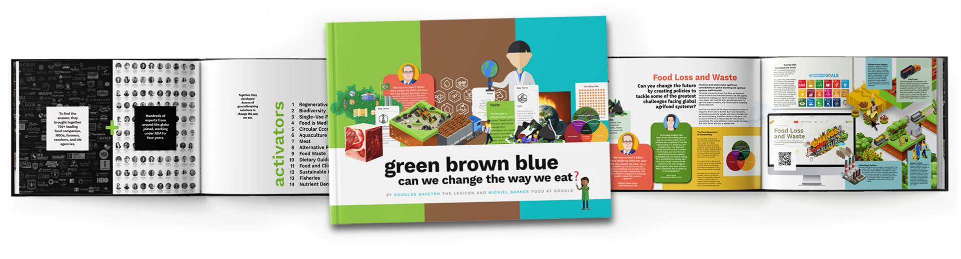 image of Green Brown Blue book design