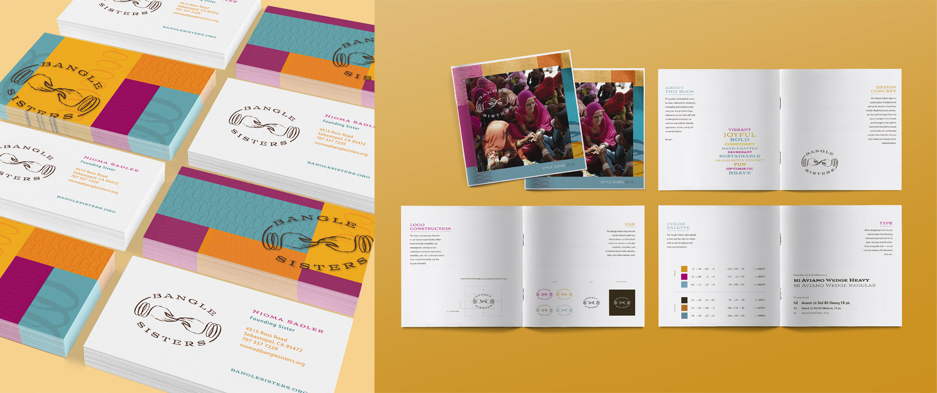image of Bangle Sisters logo and brand guidelines