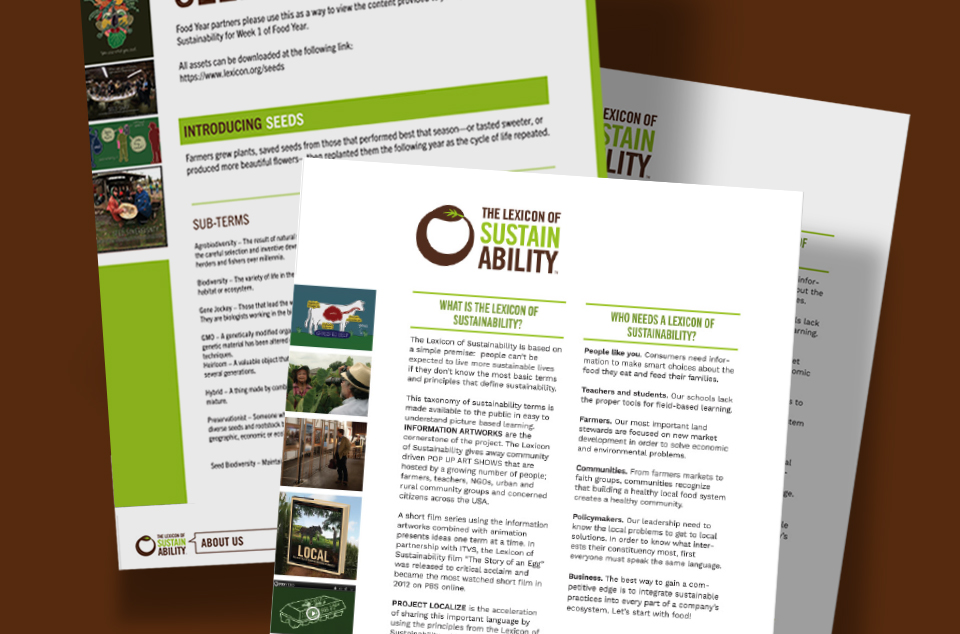 Fact sheets for The Lexicon by Digges Design