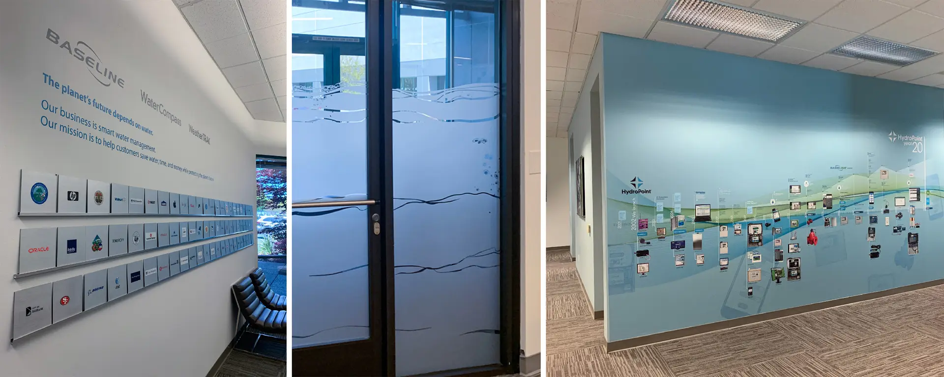 interior art installations for HydroPoint design by Digges Design