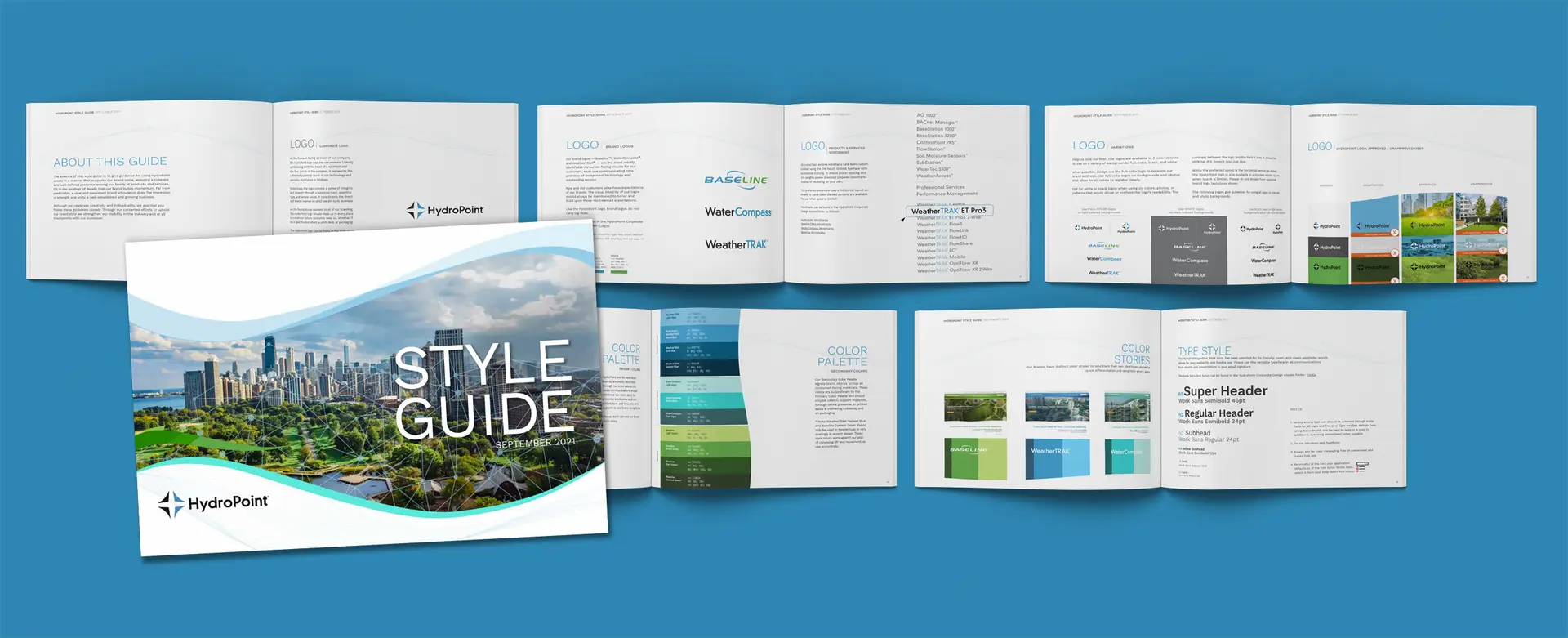 HydroPoint identity style guide by Digges Design