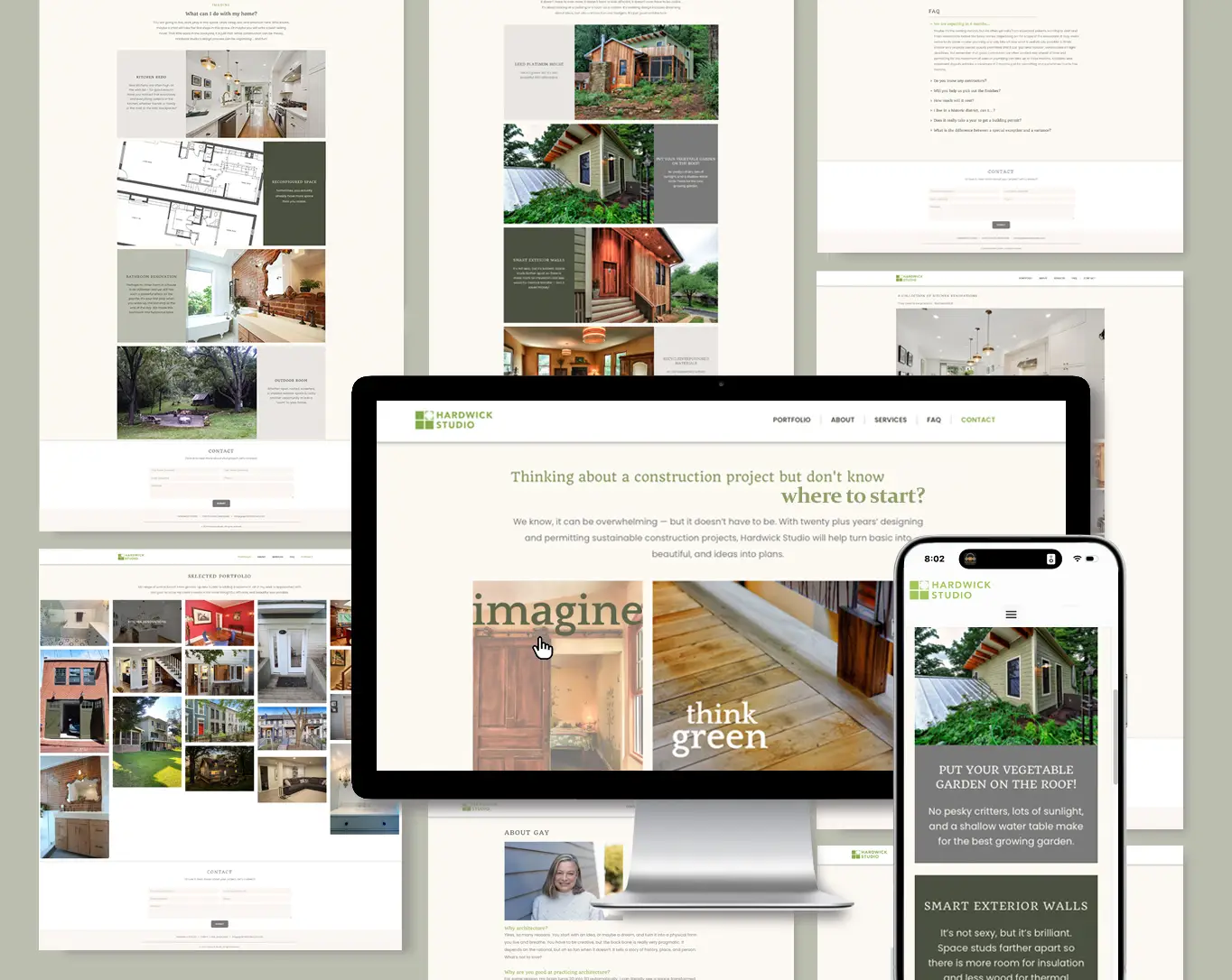 Hardwick Studio website design by Digges Design