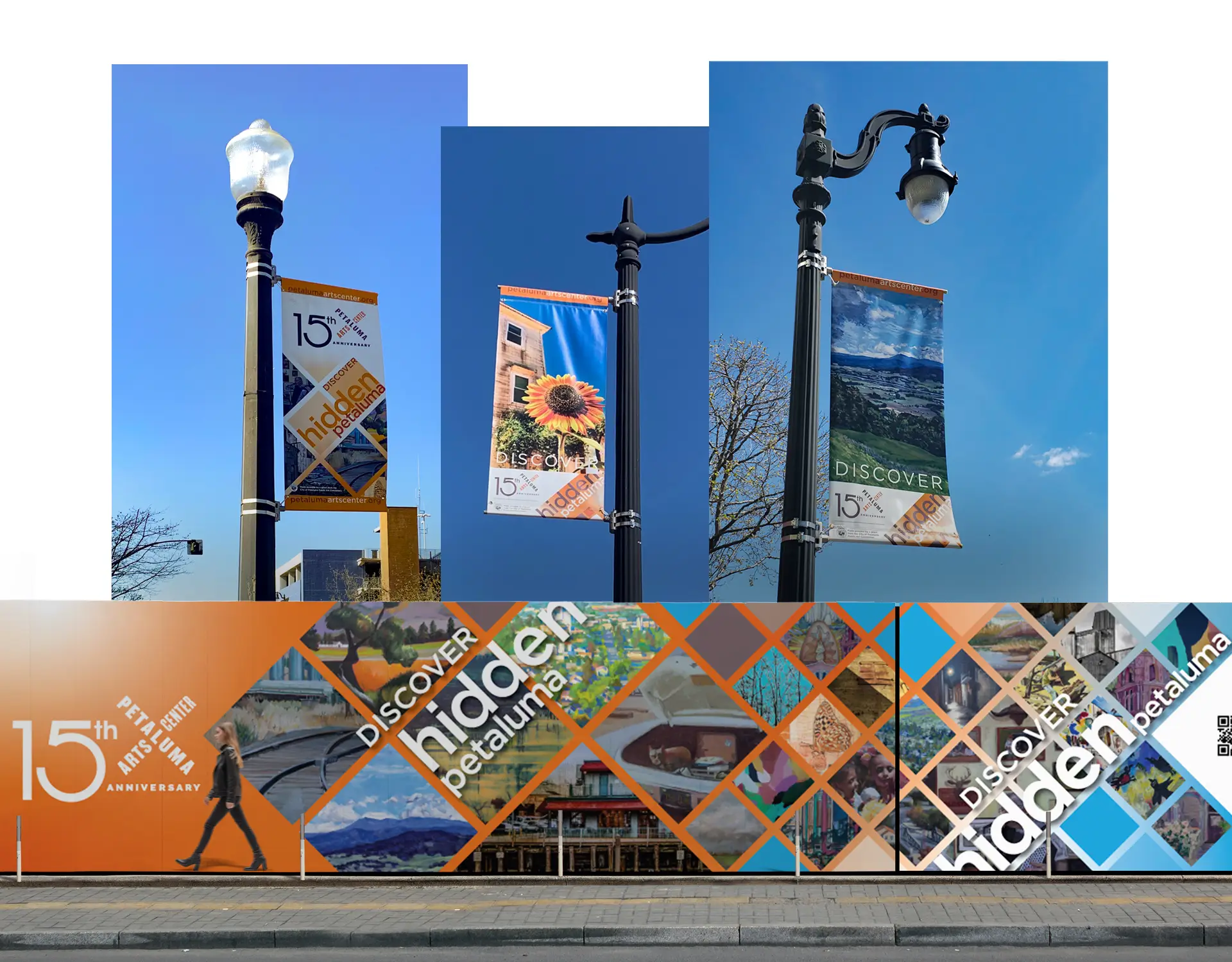 Petaluma Art Center banners by Digges Design