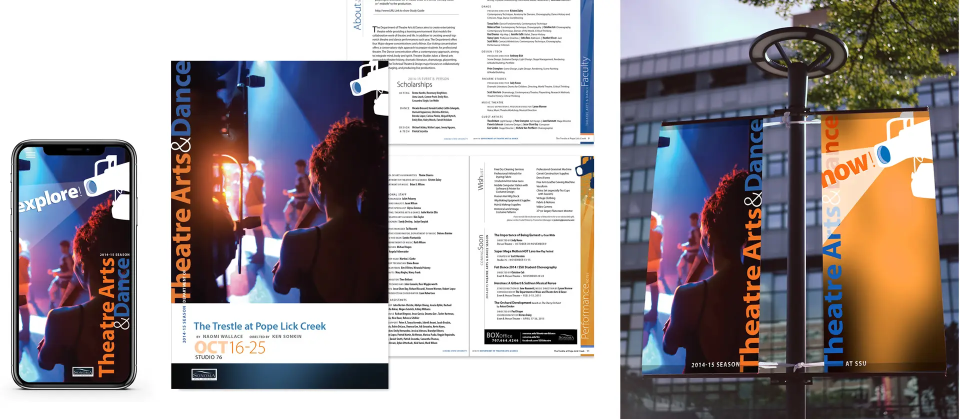 Sonoma State event materials and signage by Digges Design